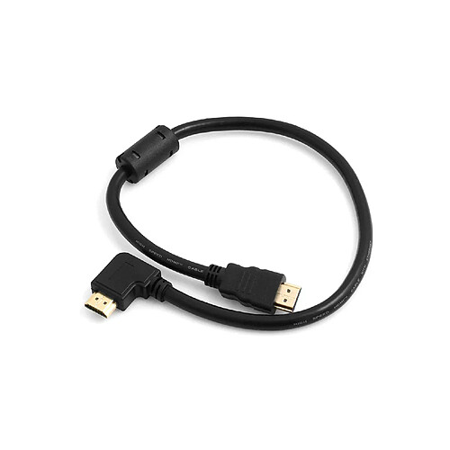 System-S Câble Adaptateur HDMI mâle vers HDMI mâle 90° coudé vers la Droite 50 cm