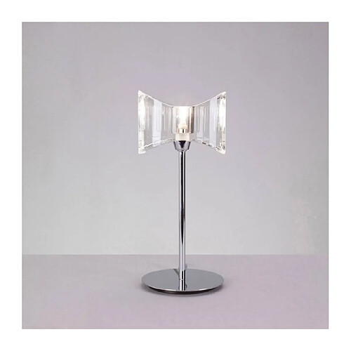 Luminaire Center Lampe de Table Kromo 1 Ampoule G9 Sraight Frame, chrome poli