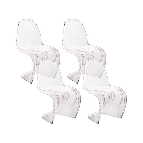 Beliani Chaise de salle à manger Set de 4 Transparent VASIA