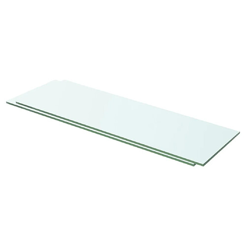 vidaXL Panneaux d'étagère 2 pcs Verre Transparent 60 x 15 cm