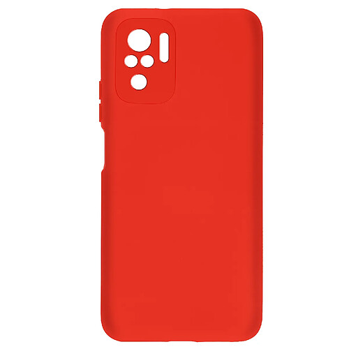 Avizar Coque Xiaomi Redmi Note 10 et Redmi Note 10s Semi-rigide Soft Touch Fine Rouge