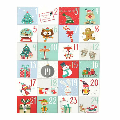 Paris Prix Stickers de Noël Calendrier de l'Avent Multicolore