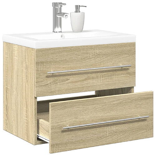 vidaXL Ensemble de meubles de salle de bain 2 pcs chêne sonoma