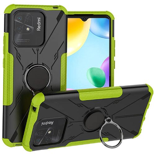 Coque en TPU antichoc, anti-rayures avec béquille pour votre Xiaomi Redmi 10C 4G/10 Power - vert