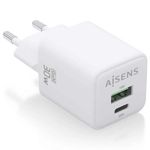 Chargeur mural Aisens ASCH-30W2P037-W Blanc 30 W (1 Unité)