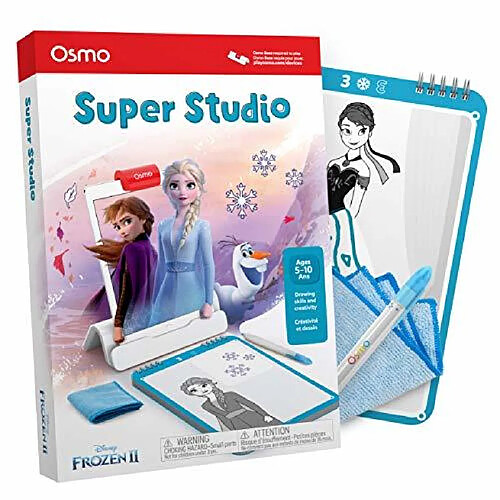 Osmo - Super Studio Disney Frozen 2 Game - Ages 5-11 - Learn to Draw Elsa Anna Olaf & more Favorites & Watch them Come to Life - For iPad or Fire Tablet (Osmo Base Required)