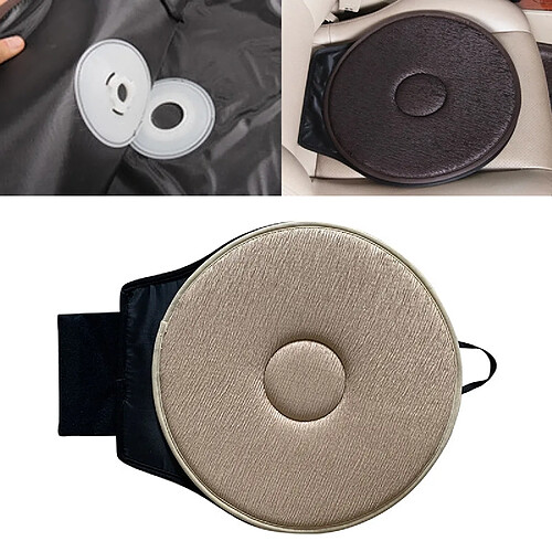 Wewoo Coussin de siège tourbillonnant à 360 degrés pour de voiture beige