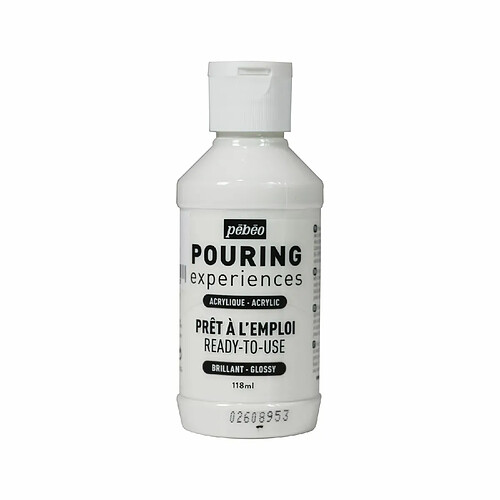 Pebeo Peinture pouring acrylique brillante - Blanc - 118 ml