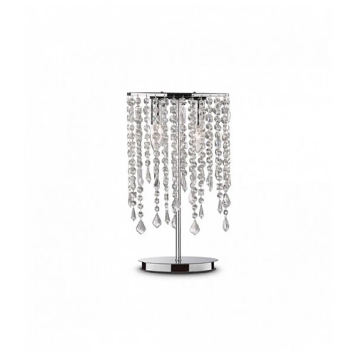 Ideal Lux Lampe de table Chrome en cristal RAIN CLEAR 2 ampoules