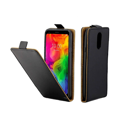 Wewoo Housse Coque Etui en cuir de style TPU à rabat vertical Business avec fente pour carte LG Q7 / Q7 + Noir