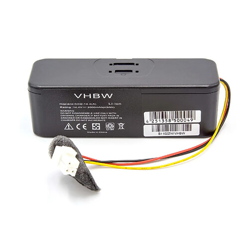 vhbw Li-Ion Batterie 3000mAh(14.4V)pour aspirateur Samsung Navibot SR8730, SR8750 Light, SR8824, SR8825, SR8828,SR8830, SR8840,SR8841 comme VCA-RBT20.