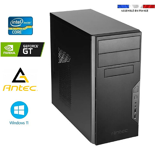 PC Bureau intel I5-12400F – GeForce GT 710 2Go - 16GO Ram - SSD 1To + HDD 2To – Antec VSK – WIFI/Bluetooth - Windows 11