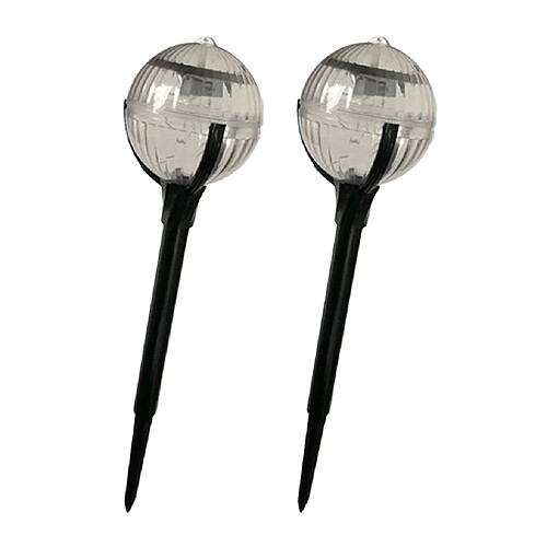 Lumières De Pieu De Jardin à Boule Changeantes De Couleur 2xLED Pour La Décoration De La Pelouse