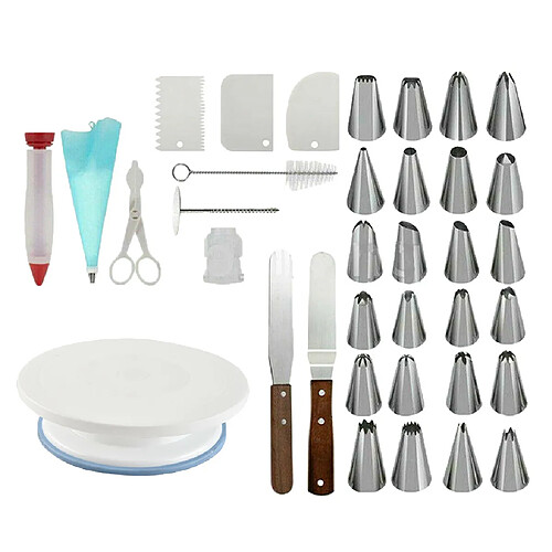 36 Pièces Ornements De Cuisson Ensemble Conseils De Buse Support De Gâteau Grattoirs Brosses Bricolage