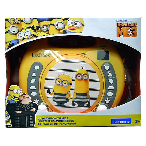 Lexibook Lecteur CD portable avec 2 microphones Les Minions