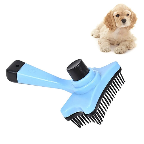 Wewoo Pour Animal de compagnie brosses bleu Elite multifonctionnel en plastique toilettage peigne Cut Tangles outil Pet