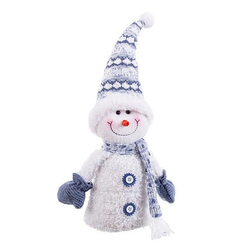 BigBuy Home Bonhomme de Neige Blanc 21 X 11 X 30 CM