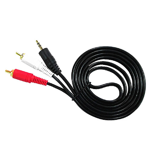 Câble Audio Jack 3.5 mm 2 Connecteurs RCA Stéréo Mâle Câble