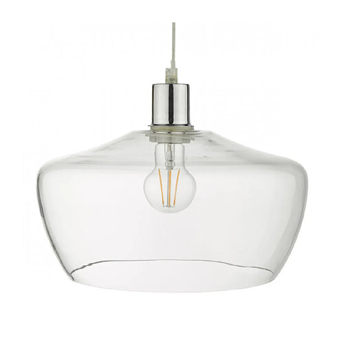 Luminaire Center Suspension Fidella Verre 1 ampoule 16cm