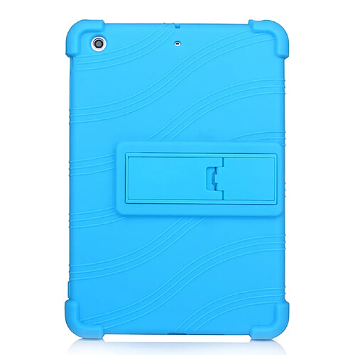 Coque en silicone Souple avec béquille bleu clair pour votre Apple iPad Mini 3/iPad Mini 2/iPad Mini