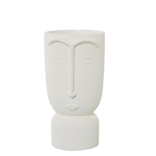 Vase Alexandra House Living Ecru Céramique Visage 13 x 13 x 25 cm