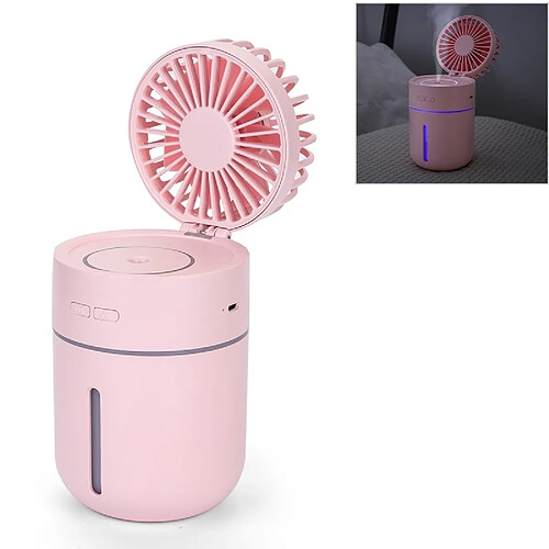 Wewoo Ventilateur électrique d'humidification de bureau avec chargeur à 3 vitesses réglables par USB (rose)