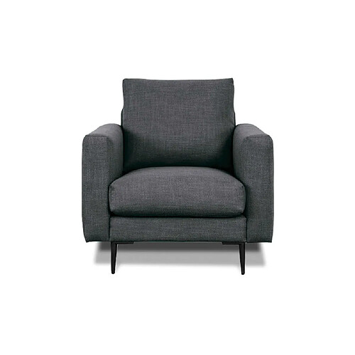 MAISON AUBERTIN Fauteuil Caruso Tissu Gris foncé 1 Place