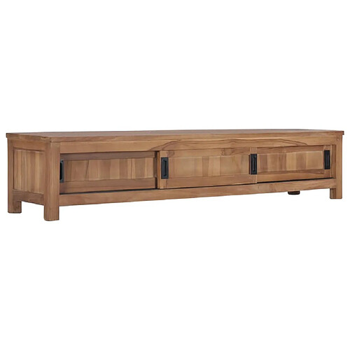 Maison Chic Meuble TV scandinave - Banc TV pour salon 150 x 30 x 30 cm Bois de teck massif -MN93197