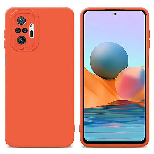 Cadorabo Coque Xiaomi RedMi NOTE 10 PRO Etui en Orange