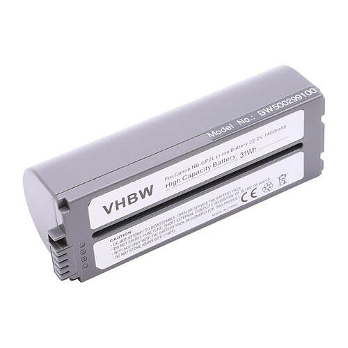 vhbw Li-Ion batterie 1400mAh (22.2V) pour imprimante photocopieur scanner imprimante à étiquette comme Canon NB-CP2L, NB-CP2LH