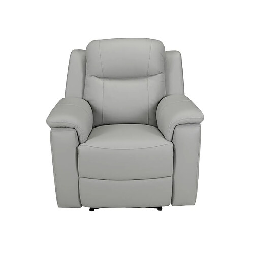 Vente-Unique Fauteuil relax EVASION en cuir - Gris clair