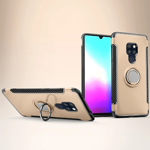 Wewoo Coque Etui de protection magnétique avec support bague rotation 360 degrés pour HuMate 20 Pro (or)