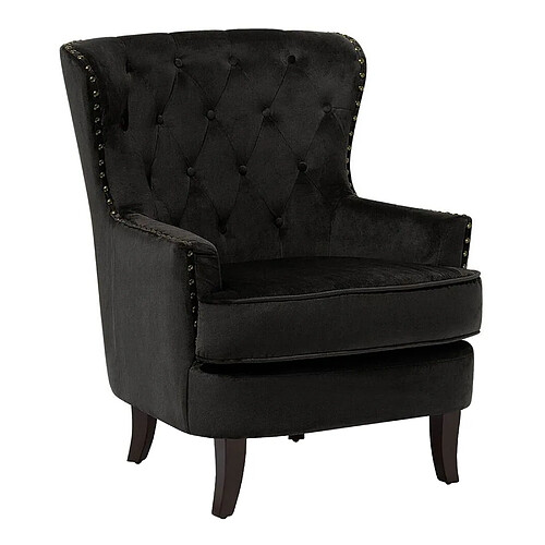 Beliani Fauteuil VIBORG II Velours Noir