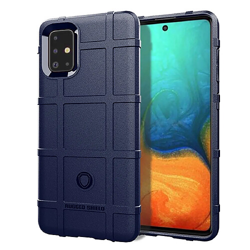 Wewoo Coque Souple Pour Galaxy A71 Housse TPU antichoc à couverture totale bleue