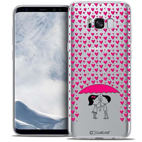 Caseink Coque Housse Etui Samsung Galaxy S8 (G950) [Crystal Gel HD Collection Love Saint Valentin Design Pluie d'Amour - Souple - Ultra Fin - Imprimé en France]