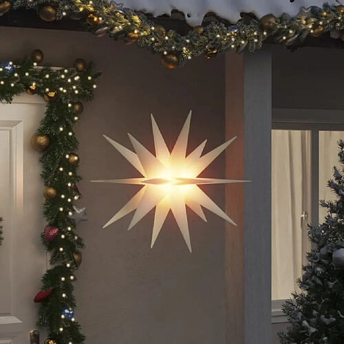 vidaXL Lumières de Noël avec LED 3 pcs pliable blanc 100 cm