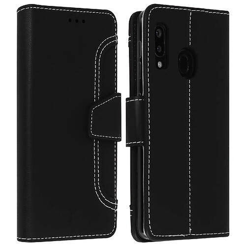 Avizar Housse Samsung Galaxy A20e Étui Folio Portefeuille Fonction Support noir