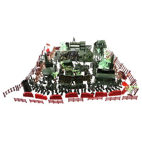 176 pièces soldat en plastique 6cm armée figures playset pour le modèle de scène de sable de l'armée