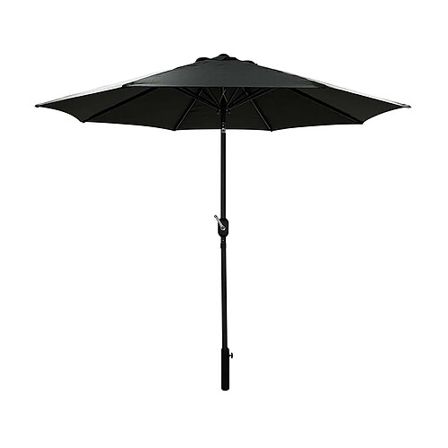 Ideanature Parasol droit rond Eko 2.5 m gris anthracite.