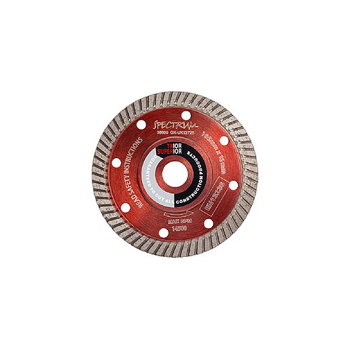 Disque diamant Pro super fast - Universel - D. 105 x Al. 16 x Ht. 10 mm - TX10R105/16 - OX Spectrum