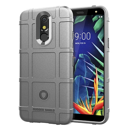 Wewoo Coque Souple Housse de protection en silicone pleine protection avec anti-choc pour LG K40 Gris