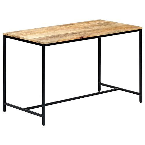 vidaXL Table à dîner 120x60x75 cm Bois de manguier massif brut