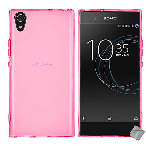 Htdmobiles Coque silicone gel fine pour Sony Xperia XA1 Plus + verre trempe - ROSE