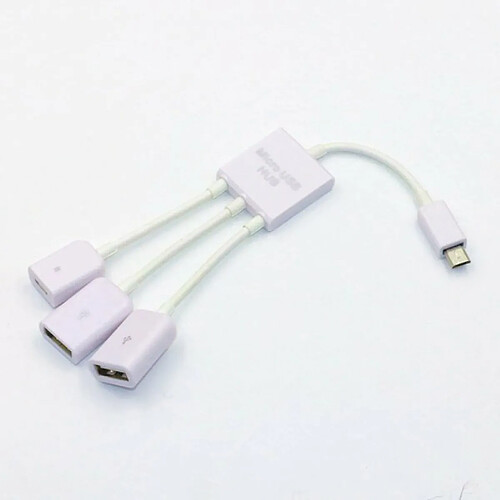 3 En 1 Micro Usb Otg Câble Transfert De Données Micro Usb Mâle À Femelle Adaptateur Jeu Souris Clavier Adaptateur Câble