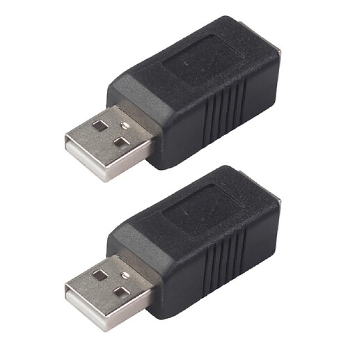 Lot De 2 Adaptateurs D'imprimante Connecteur USB Type A Mâle Vers USB Type B Femelle