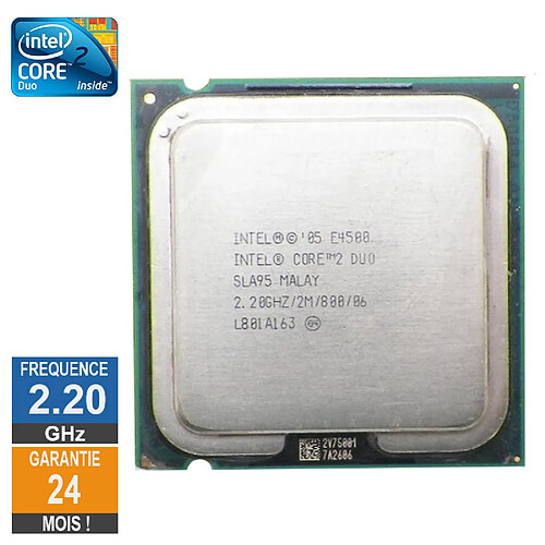 Processeur Intel Core 2 Duo E4500 2.20GHz SLA95 LGA775 2Mo · Reconditionné