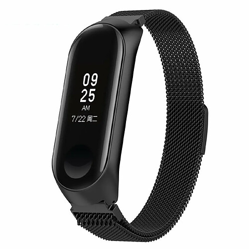 PHONECARE Bracelet Milanese Loop Fermoir Magnétique pour Amazfit Band 5 - Noir