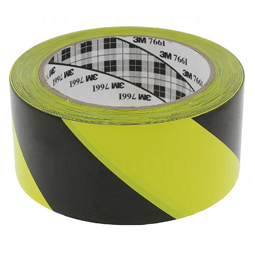 scotch vinyle 3m 764i jaune et noir largeur 50 mm