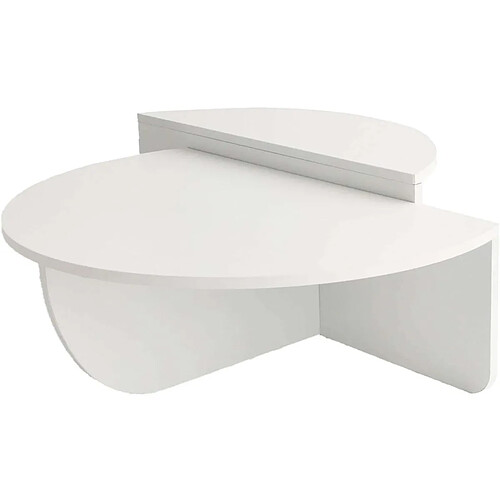 Hanah Home Table basse en aggloméré Podium blanc.