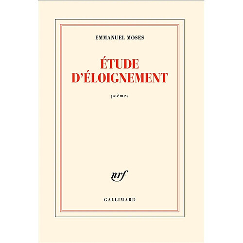 Etude d'éloignement : poèmes · Occasion